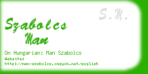 szabolcs man business card